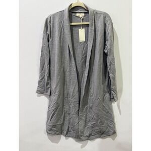 Melloday Cardigan Women Small Gray New Open Front Longline Knit Duster Pockets
